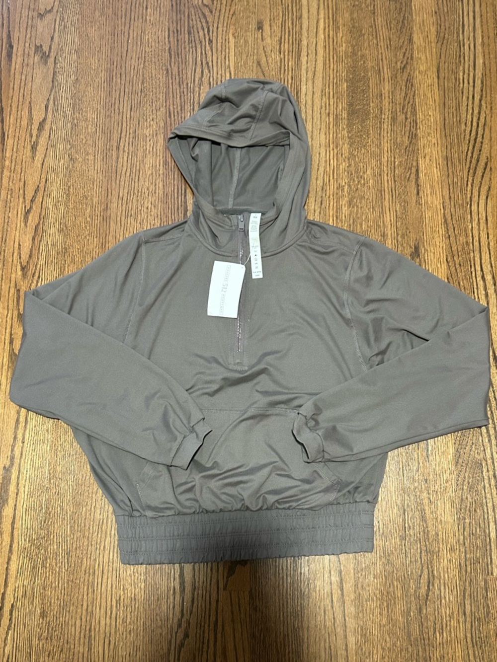 NWT Rae Mode Quarter Zip Hoodie S Grey Athleisure Lululemon Style